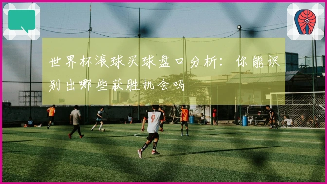 世界杯滚球买球盘口分析：你能识别出哪些获胜机会吗